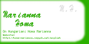 marianna homa business card
